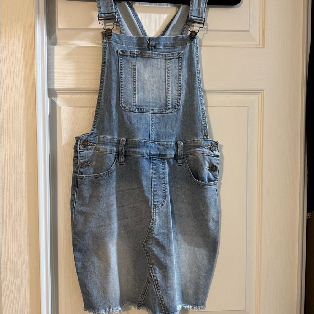 KanCan Light Blue Denim Overall Dress